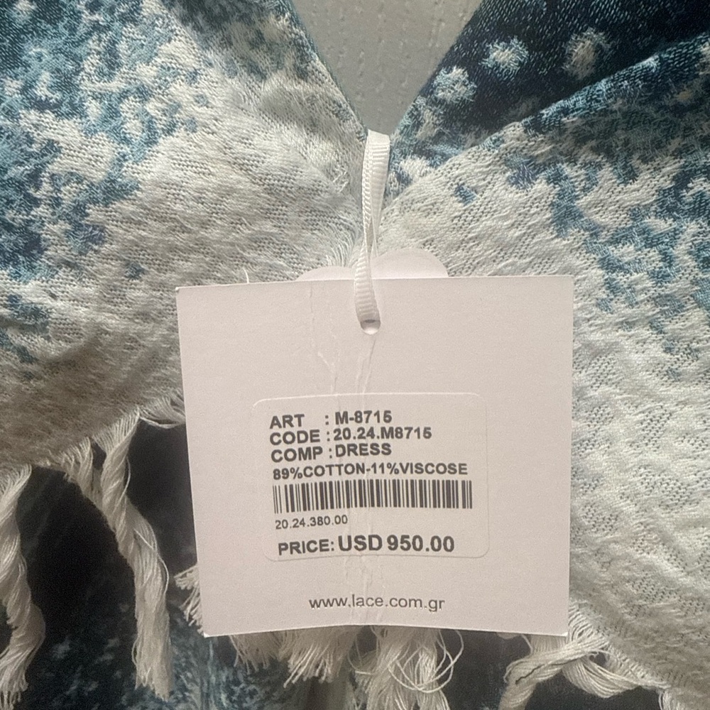 Lace The Label Blue & White Maxi Dress Size S – Greece Vacation Vibes NWT - Picture 7 of 7